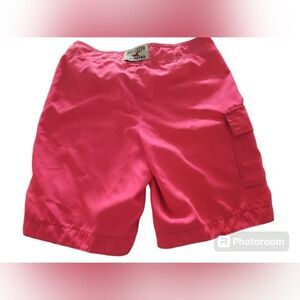 Hollister California Mens Size XS Pink Board Shorts Swim Trunks Hawaiian EUC